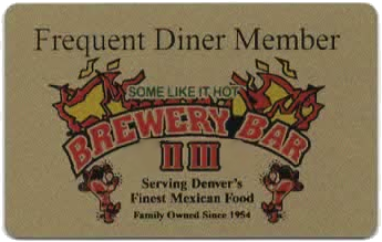 Frequent Diners Member Card